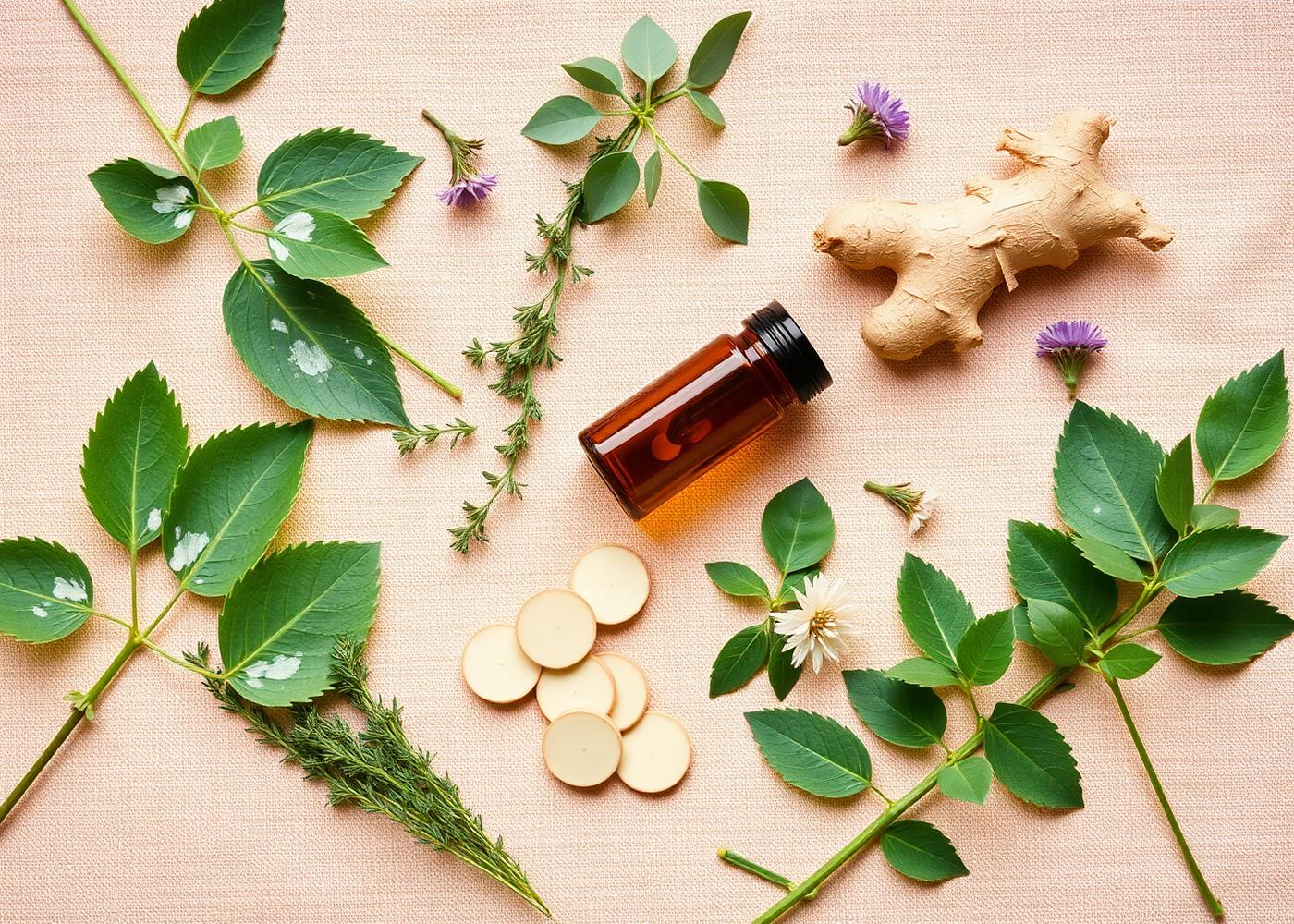 Zutaten des naturally Lungenkraut Komplex: Lungenkraut, Thymian, Eukalyptus, Ingwer und Malve
